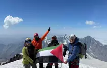 Rizeli Dağcılar Kazbek Zirvesinde Filistin'e Destek Verdi