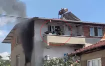 İznik'te Yangında Mahsur Kalan Kadın Kurtarıldı