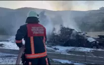 Malatya'da TIR Kazası: Gübre Yüklü TIR alev aldı