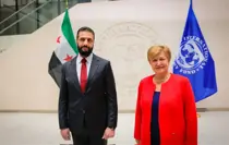 Suriye Cumhurbaşkanı Ahmed Şara, IMF Başkanı ile Görüştü