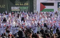 Gazze'de 203 genç, Ribat Eğitim Vakfı'nın katkılarıyla düzenlenen toplu nikahla dünya evine girdi