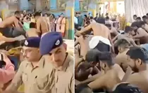 Hindistan'da tapınakta izdiham: 3 ton adak yemeği dakikalar içinde yağmalandı