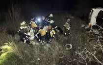 Otomobil şarampole devrildi; 1 yaralı