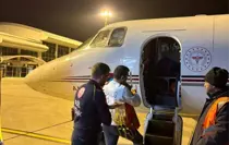 Ağrı'da karaciğer yetmezliği olan bebek ambulans uçakla Ankara'ya nakledildi
