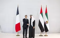 BAE Devlet Başkanı Bin Zayid, Abu Dabi'de Fransa Cumhurbaşkanı Macron'la görüştü