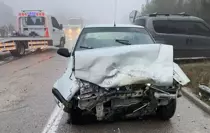 Sinop'ta iki otomobil çarpıştı, 1 kişi yaralandı