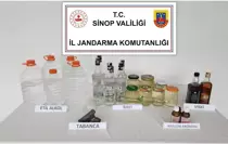 Sinop'ta sahte içki operasyonunda 3 kişi yakalandı