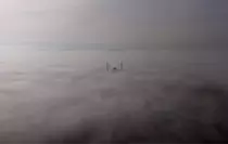 Batman'da yoğun sis; manzara dronla görüntülendi