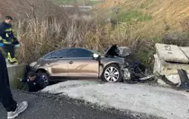 Tekirdağ'da sulama kanalına otomobil düştü: 2 yaralı