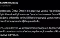 Burhanettin Duran: Özgür Özel'in ifadeleri açık bir dezenformasyon niteliği taşımaktadır