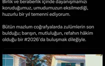 Emine Erdoğan'dan yeni yıl mesajı