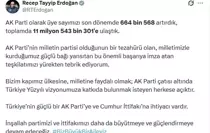 Cumhurbaşkanı Erdoğan, AK Parti Üye Sayısının 11 Milyonu Aştığını Duyurdu