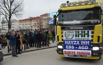 Samsun'dan Suriye'ye 520 çuval un gönderildi