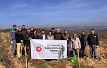Tekirdağ'da basın mensupları fidan dikti