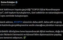 Emine Erdoğan'dan COP31 Dijital Koordinasyon Merkezi'ne ilişkin paylaşım