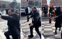 Nice'te Filistin standında provokasyon girişimi: Hem saldırdı hem ''Mağdurum'' dedi
