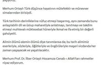 Bahçeli'den İlber Ortaylı için taziye mesajı