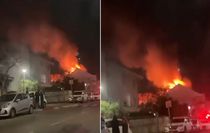 İsrailli yetkililerin evleri vuruldu, alevler geceyi aydınlattı