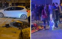 Batman'da feci kaza! Otomobil ile motosiklet çarpıştı