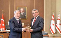 KKTC Cumhurbaşkanı Erhürman, TBMM Milli Savunma Komisyonu Başkanı Akar'ı kabul etti