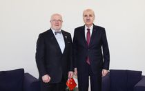 TBMM Başkanı Numan Kurtulmuş, Litvanya Meclis Başkanı ile Görüştü