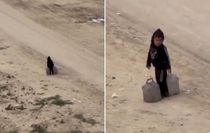 İsrail saldırılarının gölgesinde çocuk olmak! Görüntü yürekleri dağladı