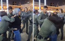 Kendi vatandaşlarına dahi tahammülleri yok! İsrail polisinden savaş karşıtı yaşlı kadına saldırı