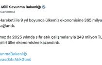 MSB, 2025'te 'Sıfır Atık' çalışmasıyla ekonomiye 249 milyon TL'den fazla gelir kazandırdı