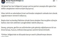 Cumhurbaşkanı Erdoğan: Ateşkesten memnuniyet duyuyoruz