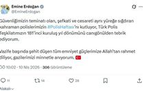 Emine Erdoğan'dan 'Polis Haftası' mesajı