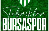 Cumhurbaşkanı Erdoğan'dan Bursaspor'a tebrik mesajı