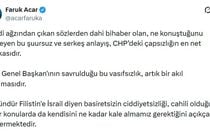 AK Parti'li Acar: CHP Genel Başkanının savrulduğu vasıfsızlık, akıl tutulmasıdır