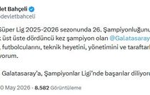 MHP Genel Başkanı Devlet Bahçeli, Galatasaray'ı tebrik etti