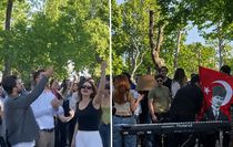 Öğrenciler, Bilgi Üniversitesi'nin yeniden açılmasını kampüste kutladı