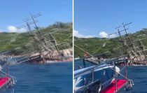 Marmaris’te batan tur teknesinin suya gömülme anları ortaya çıktı