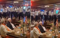 Alanya’da bir restoranda sergilenen performans turistleri şaşkına çevirdi