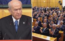 Bahçeli, parti grubunda A Milli Takım için hazırlattığı marşı dinletti