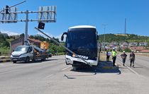 Karabük'te 4 aracın karıştığı zincirleme trafik kazası güvenlik kamerasında