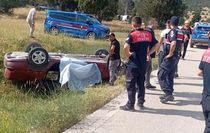 Burdur'da şarampole devrilen otomobilin sürücüsü öldü