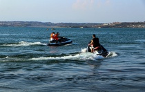 Denizden sonra gölde de jet ski tutkusu