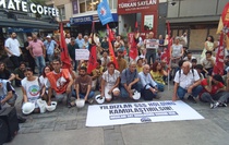 İzmir'den Ankara'daki madenciler için destek eylemi