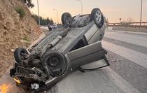 Bilecik’te otomobil ters döndü: 1 yaralı