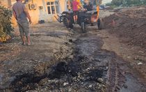 Serik'te park halindeki traktör yandı