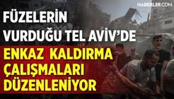 Füze Saldırısına Uğrayan İsrail Enkaz Kaldırma Çalışmaları Düzenliyor
