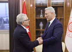 >Ticaret Bakanı Ömer Bolat, Avrupa Komisyonu Vergilendirme ve Gümrük Birliği Genel Müdürü Gerassimos Thomas'ı kabul etti