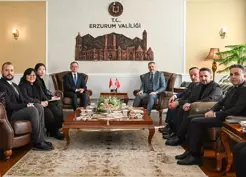 >Çin'in Ankara Büyükelçisi Ciang Şüebin Erzurum'da ziyaretlerde bulundu