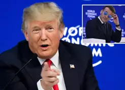 >Yeni tarzı Macron'u Trump'ın diline düşürdü! Konuşmasına ara verip dalgasını geçti