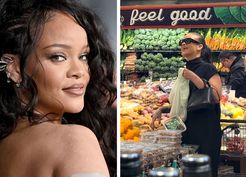 >Rihanna'yı markette gören kadın şaşkınlığını gizleyemedi