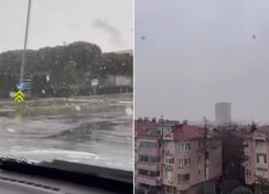 >Sıcaklıklar aniden düştü, İstanbul'da kar yağışı başladı