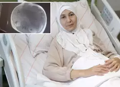 >Midesinde sertlik fark etti, hastanede karnından iki bebek büyüklüğünde tümör çıkarıldı